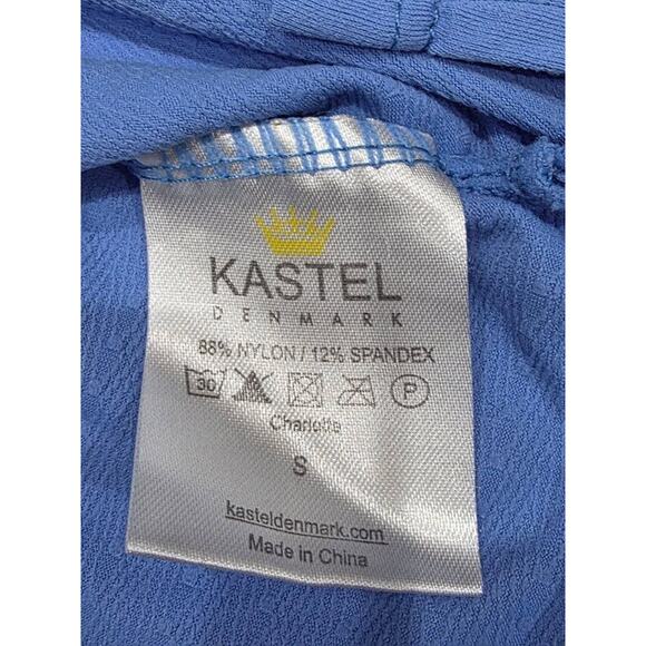 Kastel Charlotte Ladies 1/4 Zip Top Denmark Light Blue/White S A003355 - Picture 8 of 14